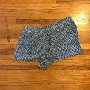 Blue Patterned Shorts
